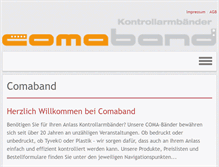 Tablet Screenshot of comaband.ch